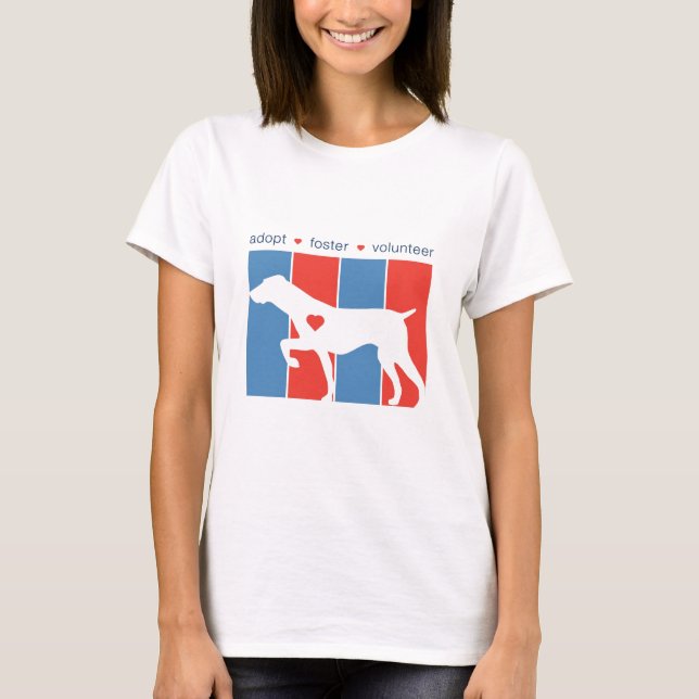 Anta Foster Volunteer! Logotyp Hund T-Shirt (Framsida)