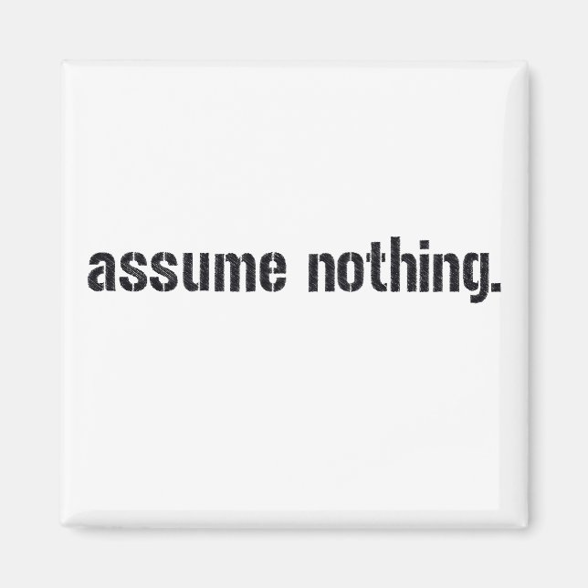 Anta ingenting. magnet (Framsidan)