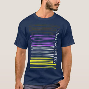 Anta inget icke-binärt Flagga-streckkodsegenskap T Shirt