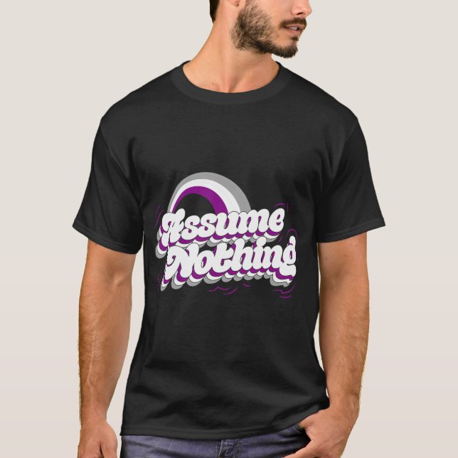 Anta inget sexuellt Pride Flagga Gift Funny ACE T Shirt (Framsida)