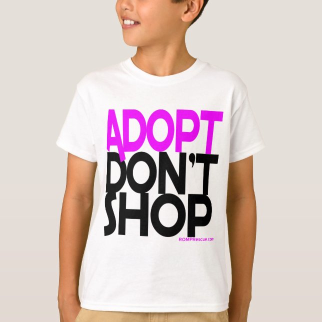 Anta inte Shop! Stöd till Räddingar! Tee Shirt (Framsida)
