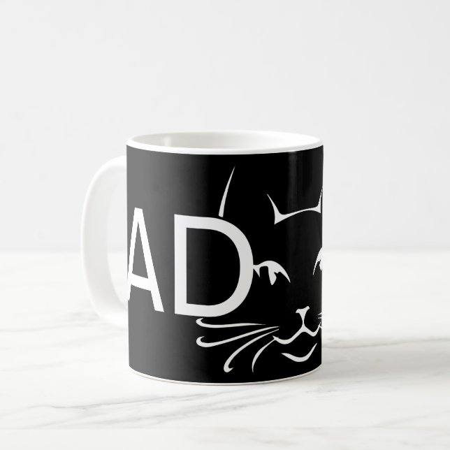 Anta kattvit kaffemugg (Framsida vänster)
