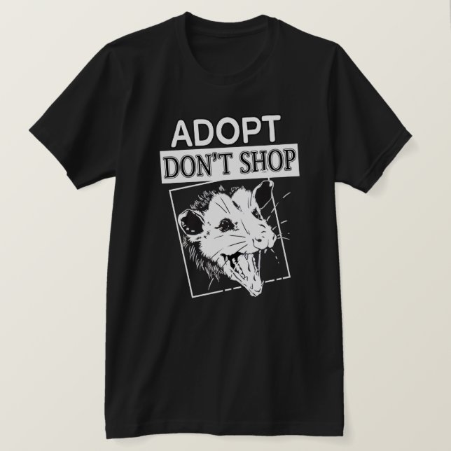 Anta, köp inte skrynklande motgift - Opossum Kärle T Shirt (Design framsida)