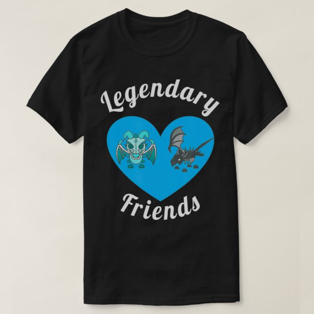 Anta mina legendära vänner skuggdrake och frost t shirt (Design framsida)