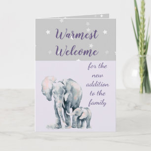 Anta nytt tillsatscute Baby Elephant Kort