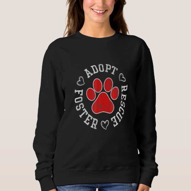 Anta Rädding Foster Adoption Month Adopt Hund Cat T Shirt (Framsida)