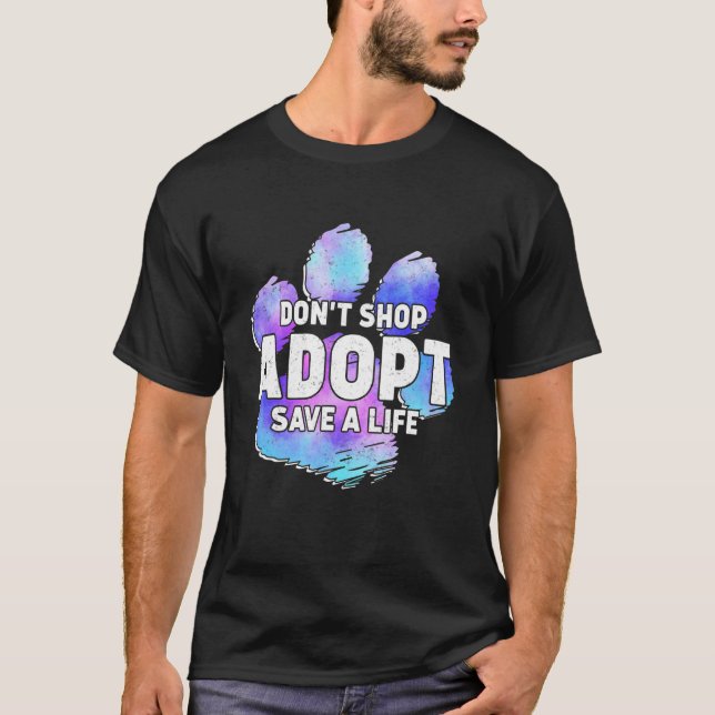 Anta Shop inte djur Rädding Animals T Shirt (Framsida)