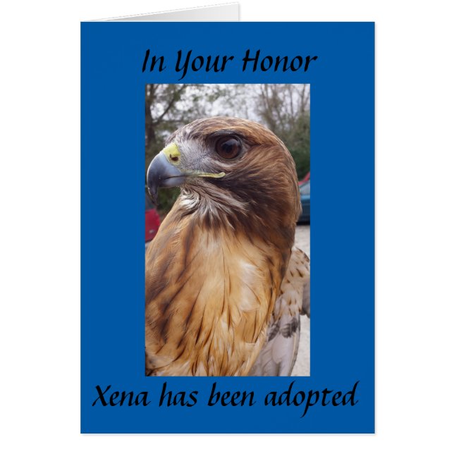 Anta Xena den rödspårade Hawk - i er ära Hälsningskort (Framsidan)