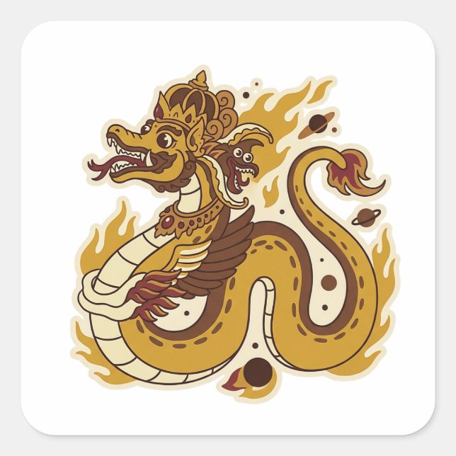 Antaboga Fyrkantigt Klistermärke (Framsida)