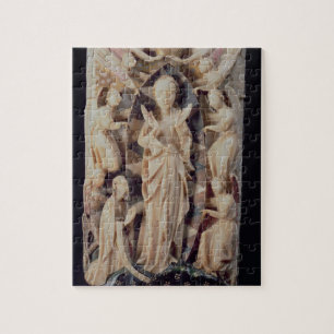 Antagande av det jungfruligt (alabaster-) pussel