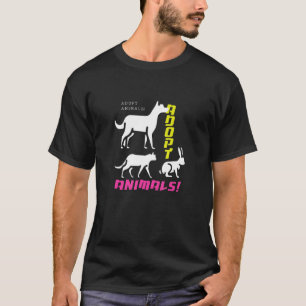 Antagande av djur Rädda djuren Spara katter och Hu T Shirt