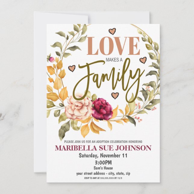 Antagande av inbjudan till Firande (Framsida)