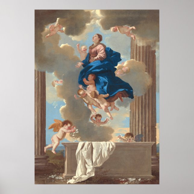 Antagande av Junggin, Nicolas Poussin Fine Art Poster (Framsidan)
