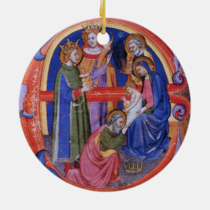 ANTAGANDE AV MAGI CHRISTMAS NATIVITY PARCHMENT JULGRANSPRYDNAD KERAMIK