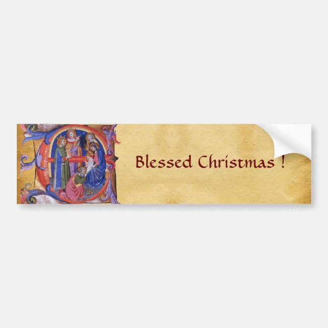 ANTAGANDE AV MAGI NATIVITY CHRISTMAS PARCHMENT BILDEKAL (Framsidan)