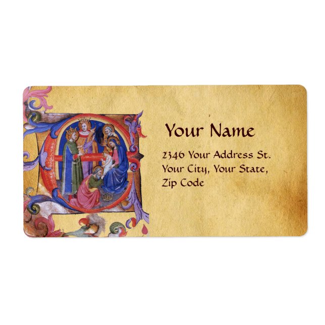 ANTAGANDE AV MAGI NATIVITY CHRISTMAS PARCHMENT FRAKTSEDEL (Framsidan)