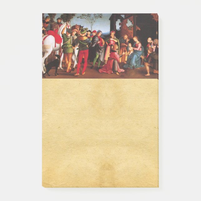 ANTAGANDE AV MAGI NATIVITY PARCHMENT POST-IT BLOCK (Framsida)