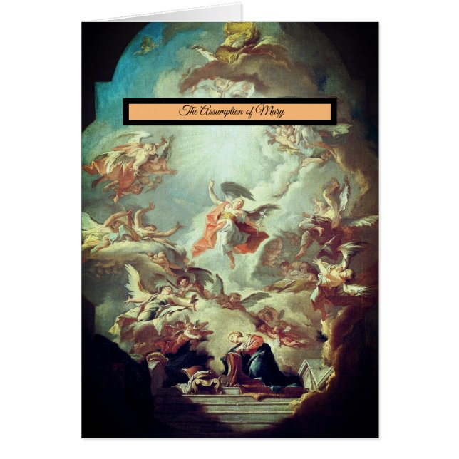 Antagande av Mary Hälsningskort (Framsidan)