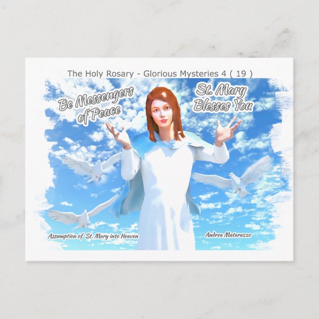 Antagande av St. Mary i himlen Vykort (Framsida)