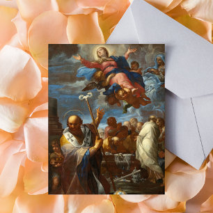 Antagande av Virgin Giovanni Battista Lenardi Vykort
