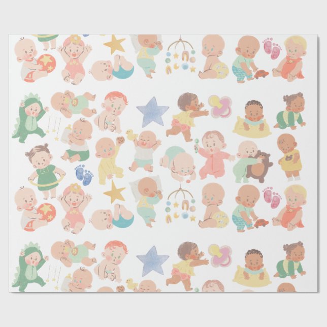 Antagande Spädbarn Gift Wrap Presentpapper (Platt)
