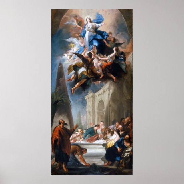 Antagandet av den välsignade jungfrun Mary. Poster (Framsidan)