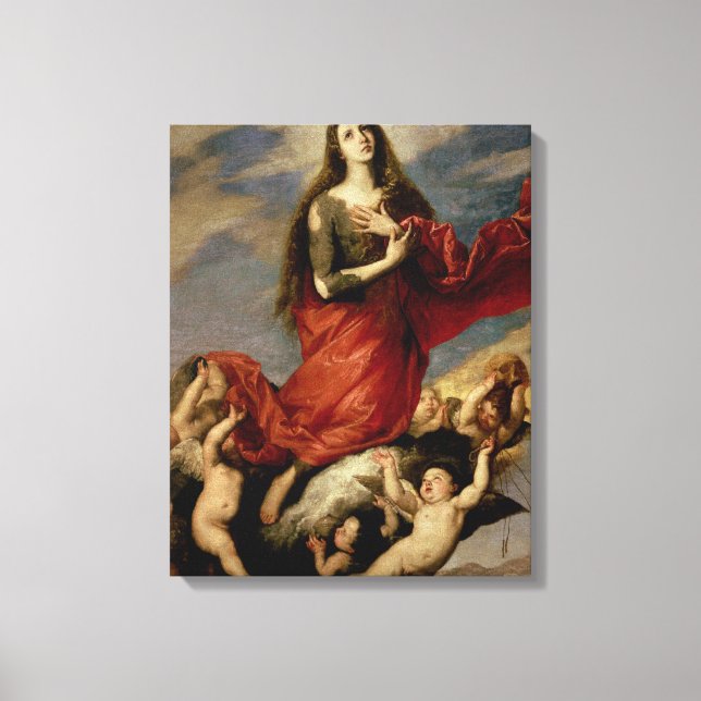 Antagandet av Mary Magdalene, 1636 Canvastryck (Framsida)