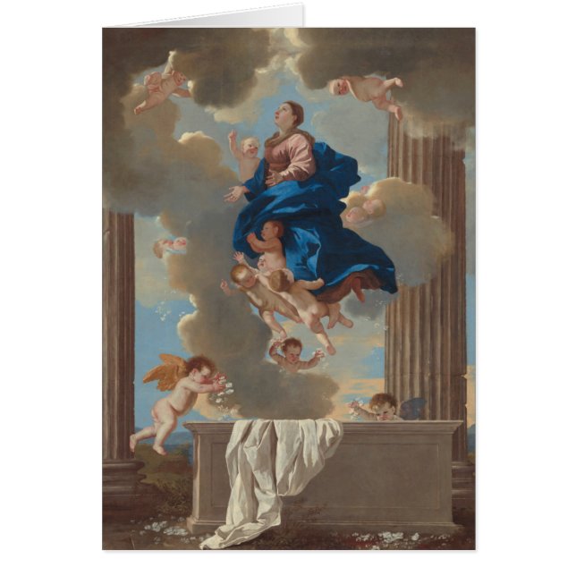 Antagandet av oskulden hälsningskort (Framsidan)