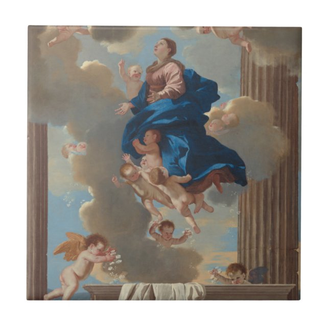 Antagandet av oskulden kakelplatta (Framsidan)