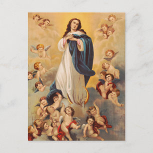Antagandet av Virgin Mary Vykort