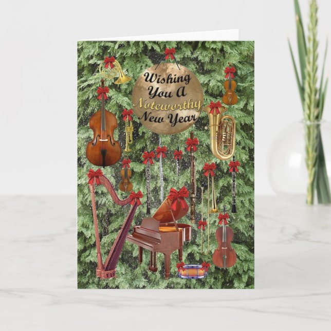 Antagbart nytt år helgkort (Framsida)