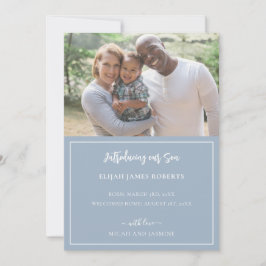 Antagningsmeddelande blått och vitt Rand Meddelande