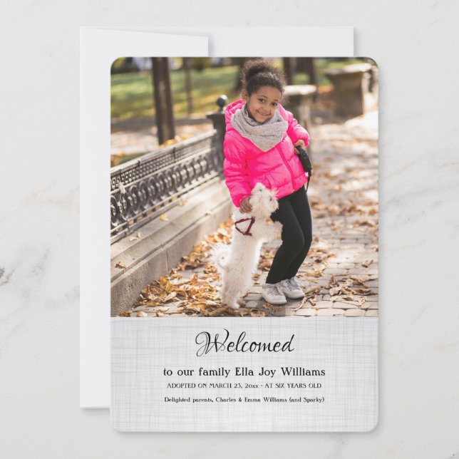 Antagningsmeddelande med foto inbjudningar (Framsida)