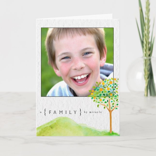 Antagningsmeddelande om målat vattenfärg träd meddelande (Framsida)