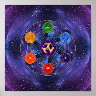 Antahkarana i Helig Geometry Ornament - Nebula Poster