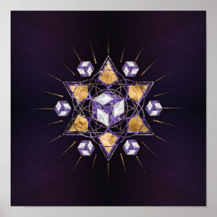 Antahkarana i Helig Geometry Ornament Poster