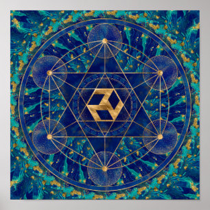 Antahkarana i Helig Geometry Ornament Poster