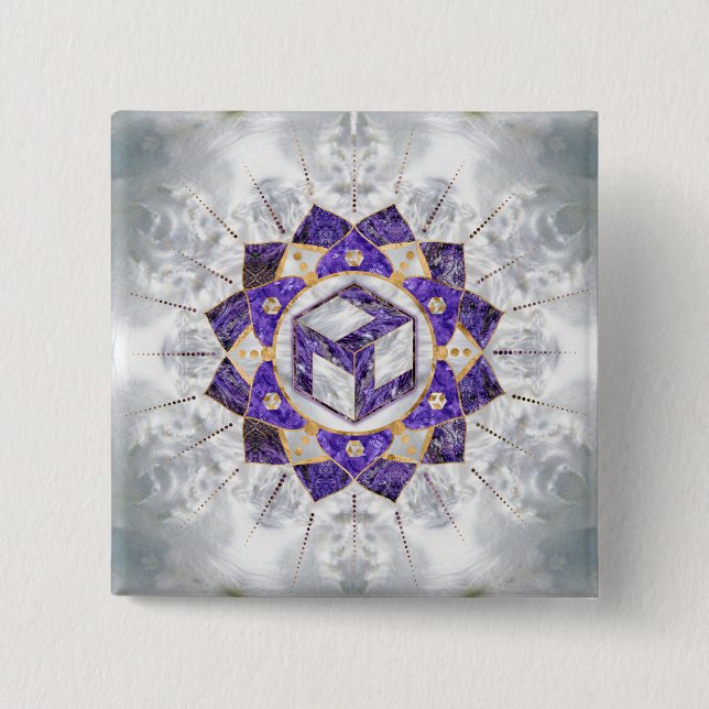 Antahkarana in Lotus Mandala- Amethyst and Pearl Knapp (Framsida)