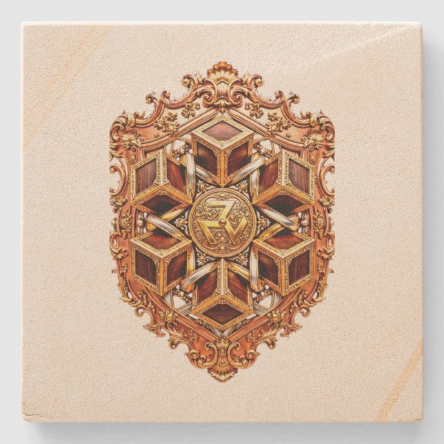 Antahkarana Mystisk Heraldisk Stenunderlägg (Framsidan)