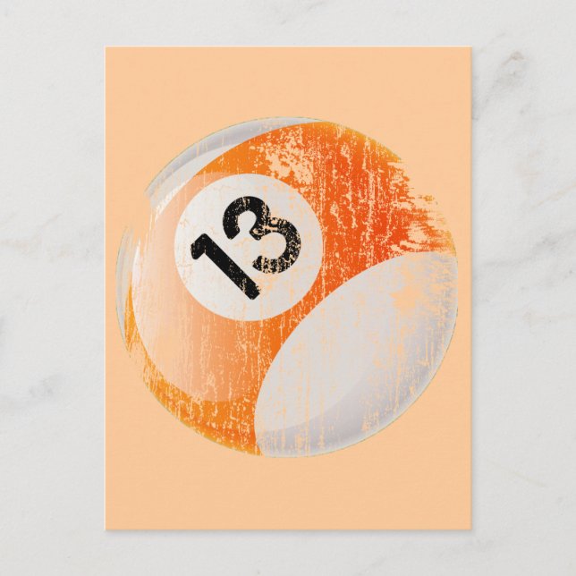 ANTAL 13 MILJARDER BOLL - ÅLDRAS OCH ERODERAD VYKORT (Framsida)