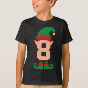 Antal 8 Elf Chrismas-tema 8 år gamla pojkar T Shirt