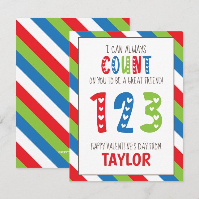 Antal Alla hjärtans kort (Fram/baksida)