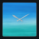 Antal blåa Gröntar i buken Fyrkantig Klocka<br><div class="desc">Den här designen har en vattenfärgsbakgrund med en havsblå/grönt i en ram utan siffror att distrahera från vyn! Klicka på knappen Anpassa om du vill se alternativ för att lägga till text! Variationer i denna utformning, ytterligare färger och samordnande produkter finns i vår butik, zazzle.com/store/doodlelulu. Kontakta oss om du behöver...</div>