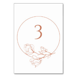 ANTAL Blommigt Terracotta Bröllop Bordsnummer