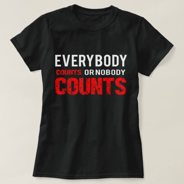Antal eller nobodys för alla t shirt (Design framsida)