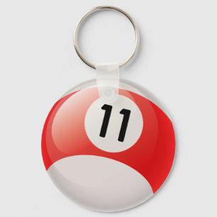 ANTAL ELVA BILLIARDS BOLL NYCKELRING