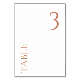 ANTAL enkelt Terracotta Bröllop Bordsnummer