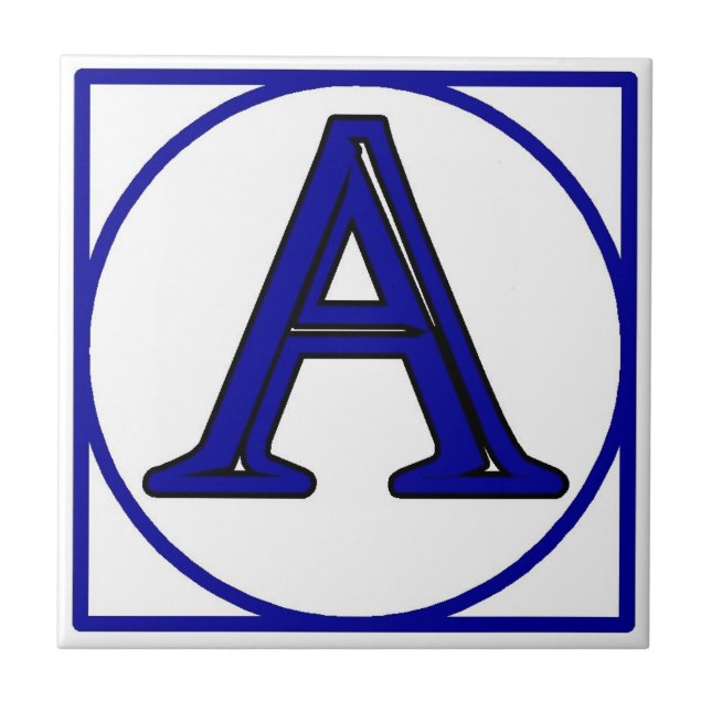 Antal filer för Blue Fransk Brev House-nummer Kakelplatta (Framsidan)