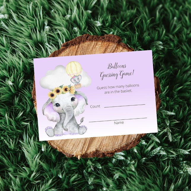 Antal Lilor för elefant-Luftballong- Tilläggskort (Skapare uppladdad)