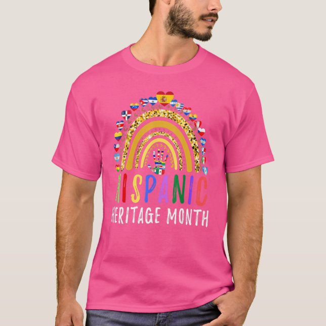 Antal nationella historiska arv, månads regnbåge - t shirt (Framsida)